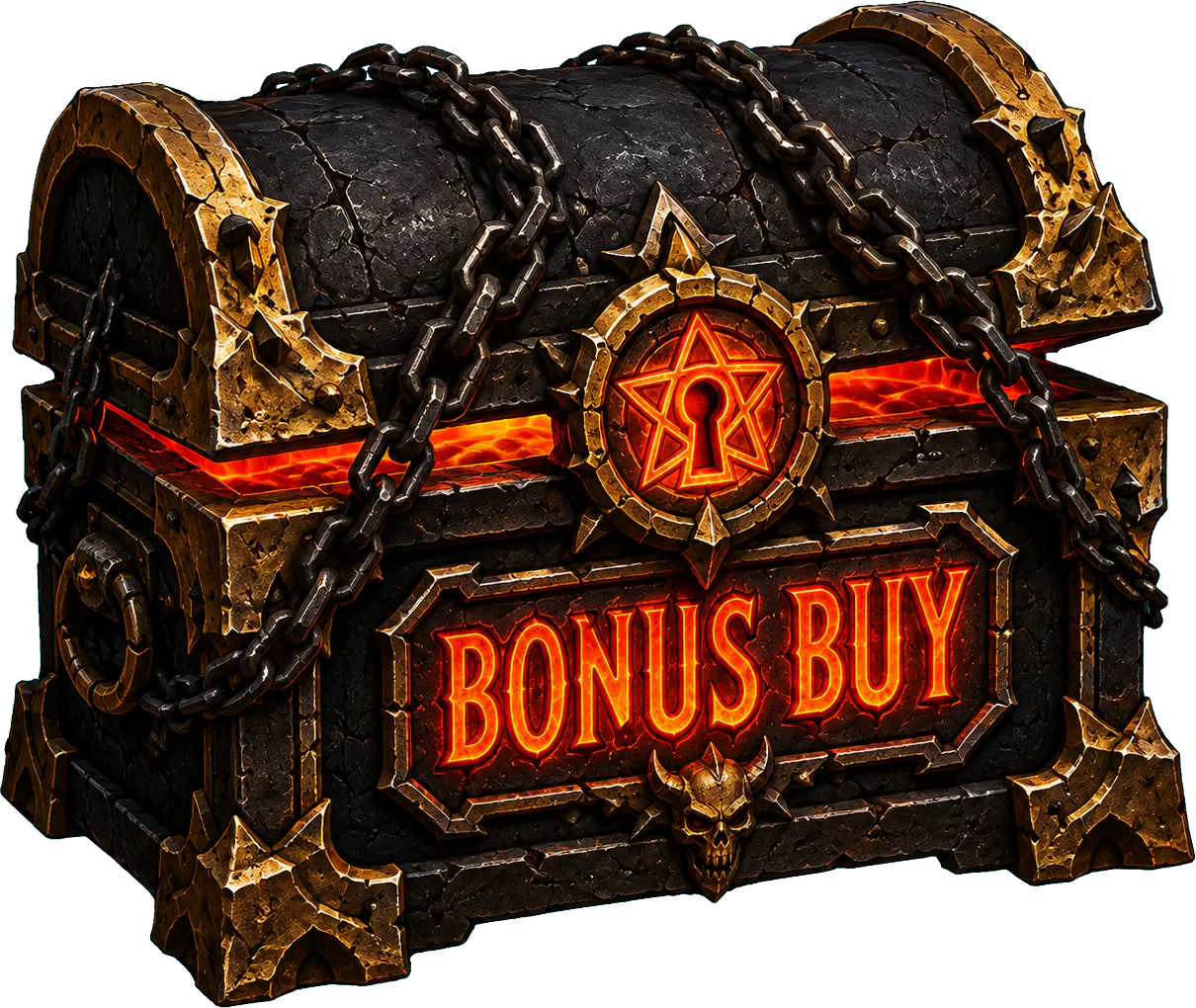 The bonus chest, chained and padlocked