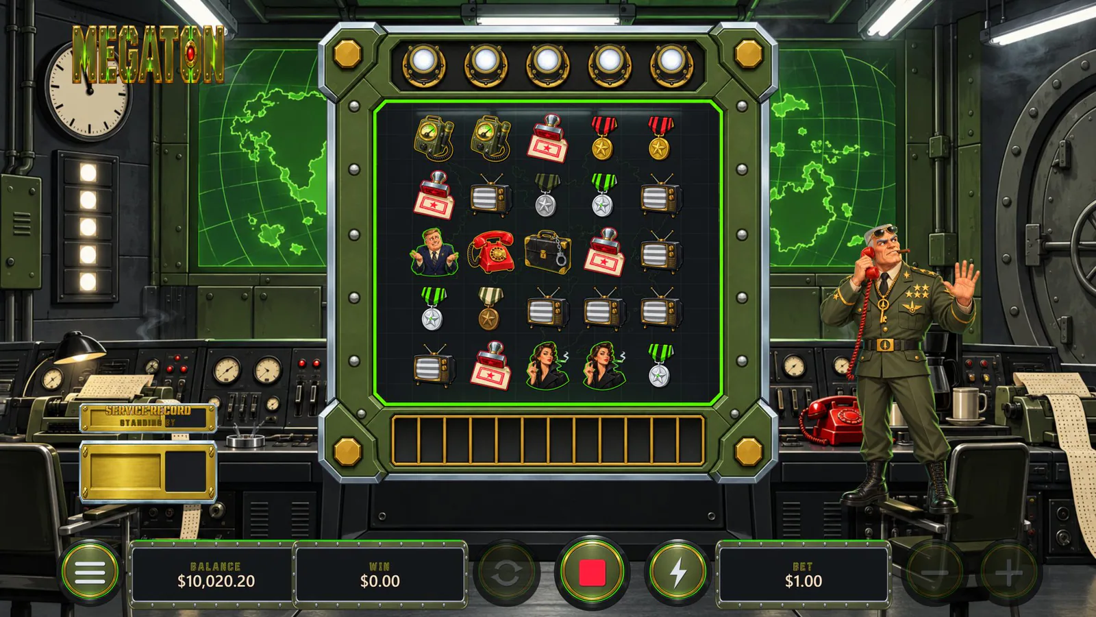 MEGATON in play: the 5×5 board in the war room